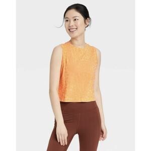 All in Motion Crop Active Tank Top Light Orange Women’s XXL NWT